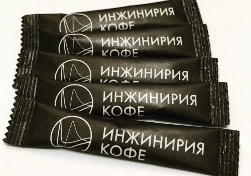 Сахар 5 грамм в стике с логотипом "Инжинирия кофе"